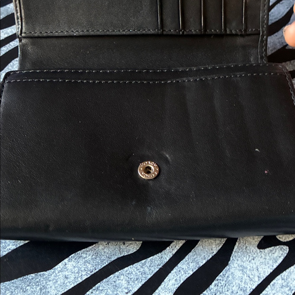 Coach Black Leather Folded Wallet - Picture 9 of 17
